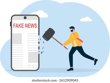 Fake news, disinformation or false information and propaganda concept

