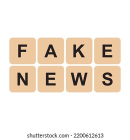 Fake News, Fact News With Scrabble Letter Game Tiles