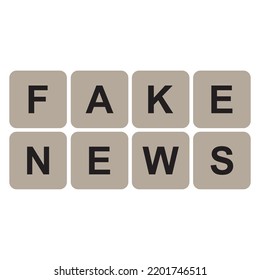 Fake News, Fact News With Scrabble Letter Game Tiles