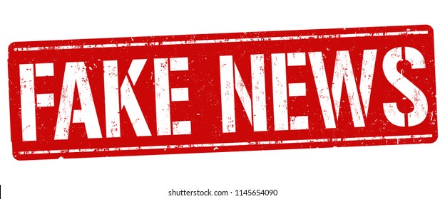 Fake news grunge rubber stamp on white background, vector illustration