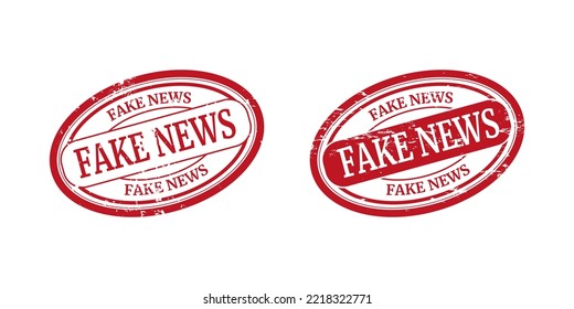 Fake news grunge rubber stamp on white background, vector illustration