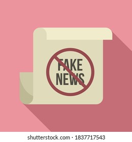 Fake news icon. Flat illustration of fake news vector icon for web design