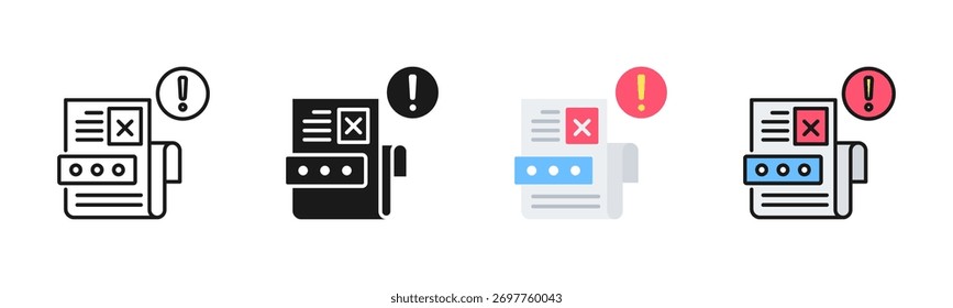 Fake News Icon Pack in mehreren Stilen