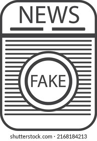 Fake news icon, news icon vector