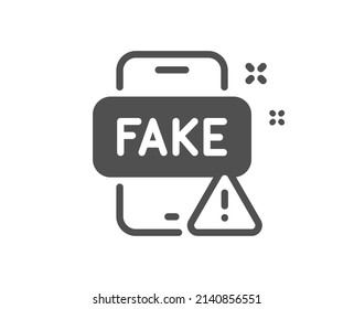 Fake News Icon. Web Propaganda Sign. Wrong Truth Symbol. Classic Flat Style. Quality Design Element. Simple Fake News Icon. Vector