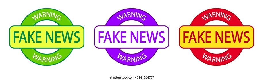 Fake news label or stamp