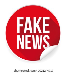 Fake News label sticker