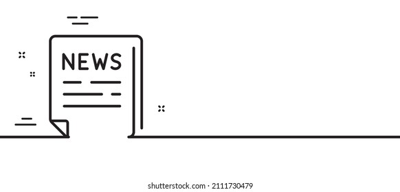 Fake news line icon. Propaganda conspiracy newspaper sign. Wrong truth symbol. Minimal line illustration background. Fake news line icon pattern banner. White web template concept. Vector