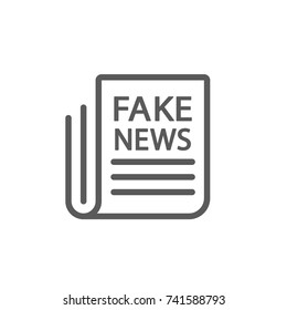 Fake News Line Icon Vector