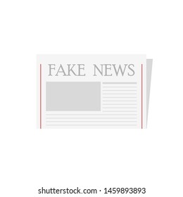 fake news newspaper in flat style, vector