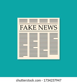 Fake news newspaper flat style. Vector illustration