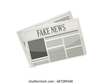 fake news newspaper illustration design icon isolated over white