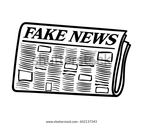 Fake News Newspaper Line Art No Stock Vector Royalty Free Fake News Newspaper Line Art No Stock Vector Royalty Free