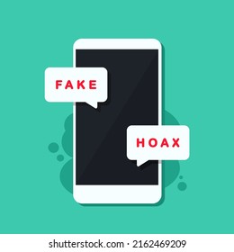 Fake News On Mobile Phone Disinformation Stock Vector (Royalty Free ...