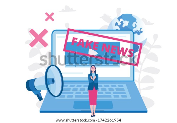 Fake News Press Media Campaign Vector Stock Vector (Royalty Free ...