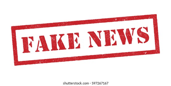 Fake news red stamp