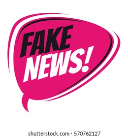 fake news retro speech balloon 