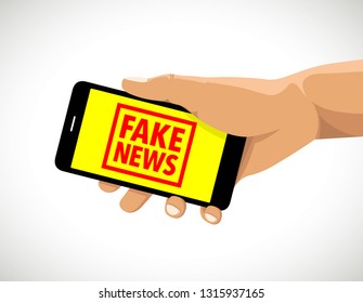 Fake News Rubber Stamp Cell Phone