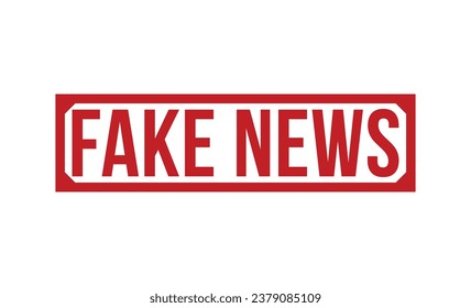 Ilustración vectorial del sello de goma de Fake News sobre fondo blanco. Sello de goma de Fake News