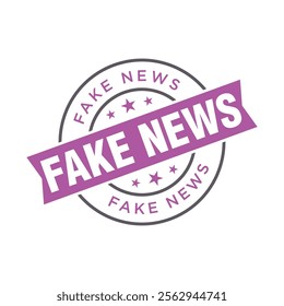 Fake News Rubber Stamp Vector Template