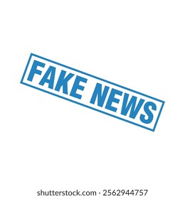 Fake News Rubber Stamp Vector Template