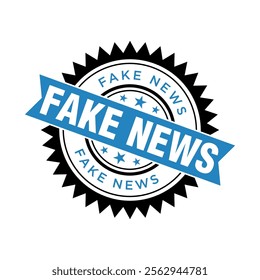 Fake News Rubber Stamp Vector Template