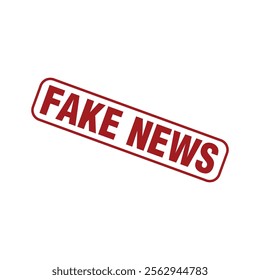Fake News Rubber Stamp Vector Template
