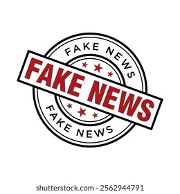 Fake News Rubber Stamp Vector Template