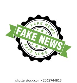 Fake News Rubber Stamp Vector Template
