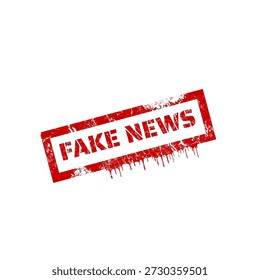  Fake news - rubber stamp - vector illustration