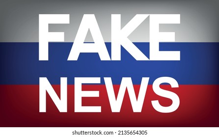 Fake News From Russia. Vector Graphics.