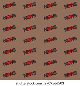 Patrón inconsútil de las noticias falsas aislado en fondo del color
