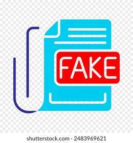 Fake news set icon. Newspaper, fake label, misinformation, media deception, hoax, false reporting, digital age, disinformation, news literacy.