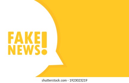 Fake news speech bubble banner. Can be used for business, marketing and advertising. Vector EPS 10. Isolated on white background