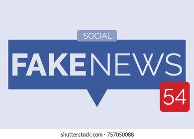 Fake news speech bubble isolated on light blue background vector illustration vector