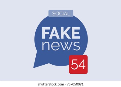 Fake news speech bubble isolated on light blue background vector illustration vector