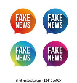 Fake News speech bubble set vector