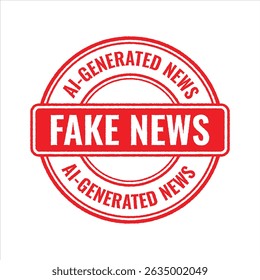 Fake News Stamp – AI Generated News Red Label 