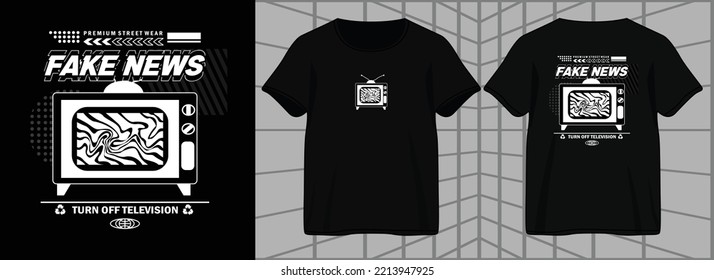 Fake News Television Simple street style vintage design fashion