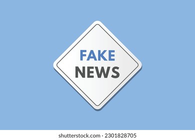 Fake News text Button. Fake News Sign Icon Label Sticker Web Buttons