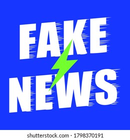 FAKE NEWS TEXT WITH A SYMBOL, PRINT FOR A GRAPHIC TEE, SLOGAN PRINT VECTOR