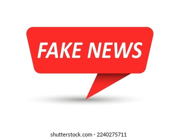 FAKE NEWS. Vector banner, pointer, sticker, label or speech bubble. Template for websites, applications and creative ideas. Vector design
