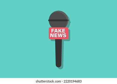 Fake news vector design illustration, mic news illustration vector