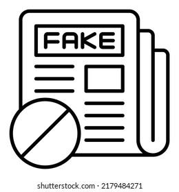 Icono vector de noticias falsas. Se puede usar para imprimir, móviles y aplicaciones web.