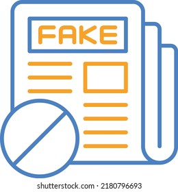 Icono vector de noticias falsas. Se puede usar para imprimir, móviles y aplicaciones web.