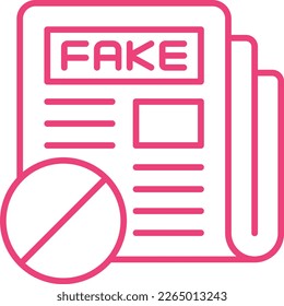 Icono vector de noticias falsas. Se puede usar para imprimir, móviles y aplicaciones web.