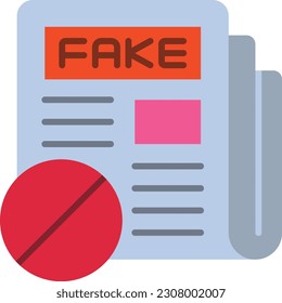 Icono vector de noticias falsas. Se puede usar para imprimir, móviles y aplicaciones web.
