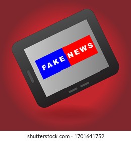 FAKE NEWS vector icon, flat design