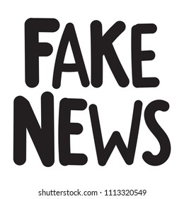 Fake News Vector Lettering Illustration On Stock Vector (Royalty Free ...