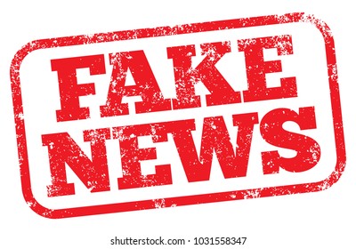 Fake News. Vector Rubber Stamp.
